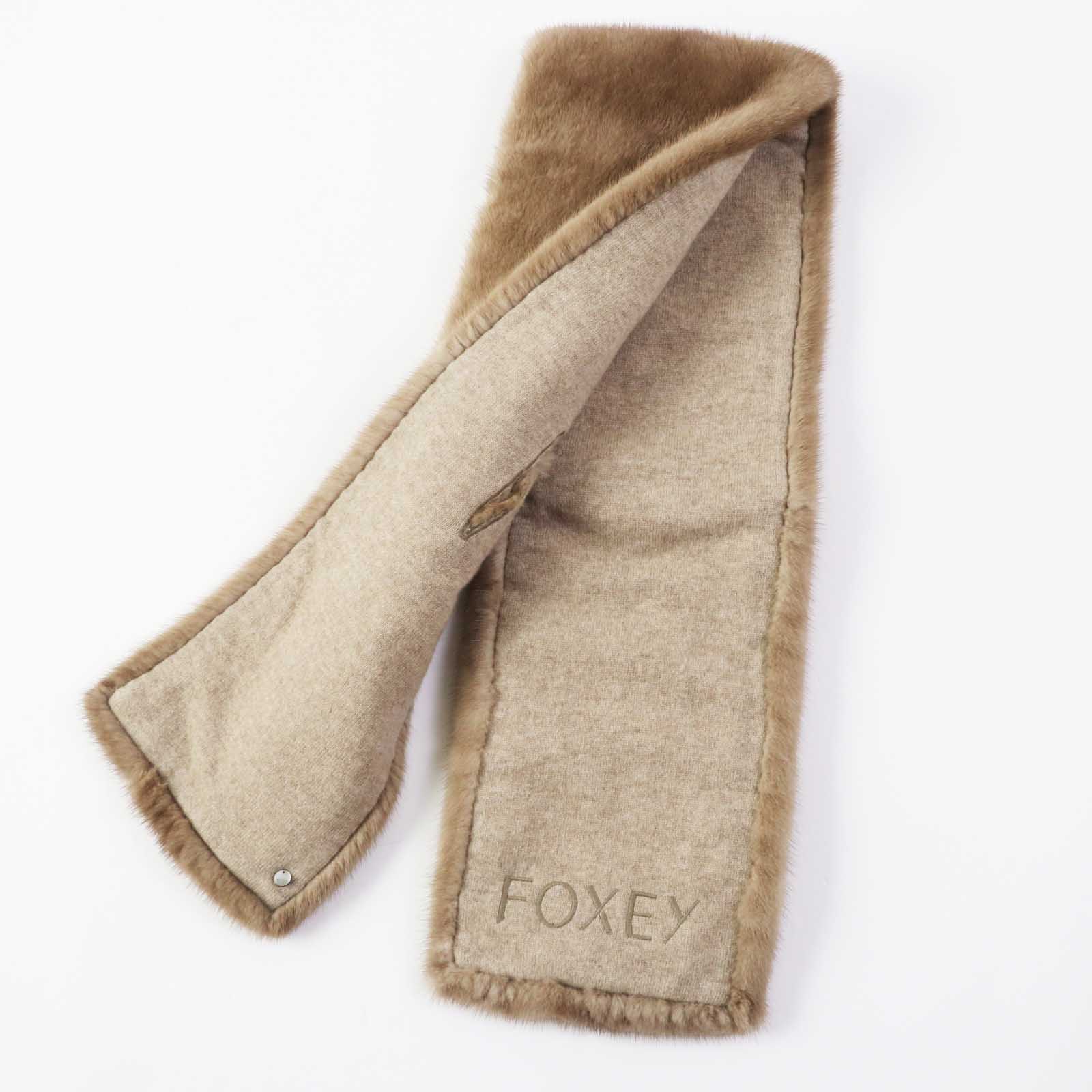 FOXEY Mink Cashmere Stole Scarf Women