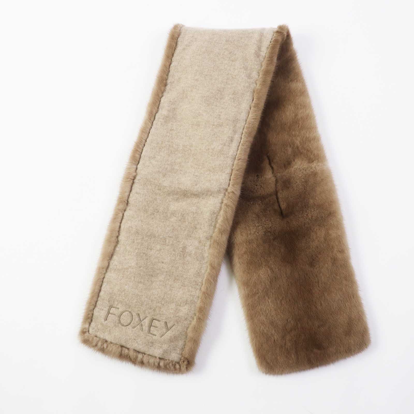 FOXEY Mink Cashmere Stole Scarf Women