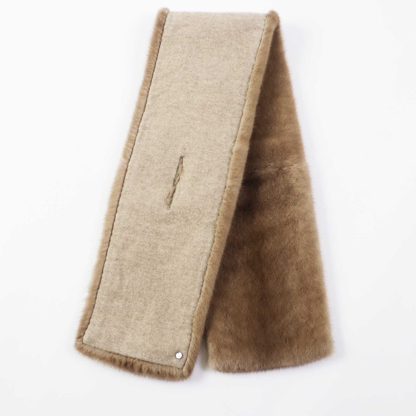 FOXEY Mink Cashmere Stole Scarf Women