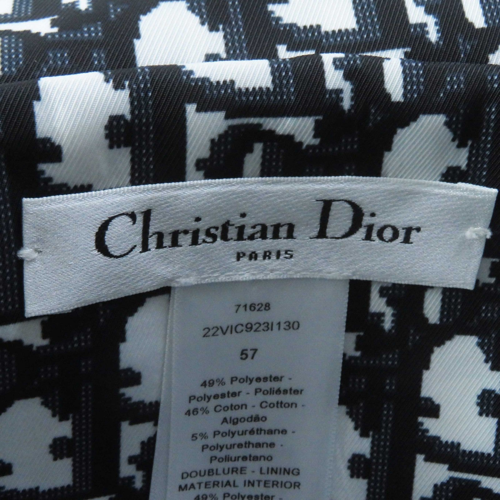 Dior D-LITTLE VICHY REVERSIBLE Hat Navy White 57