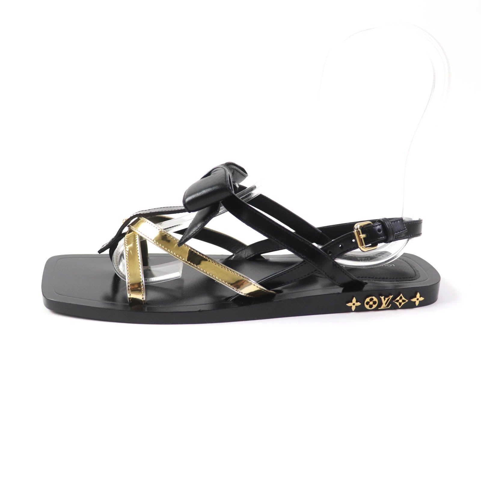 Louis Vuitton Monogram Ankle Strap Flats