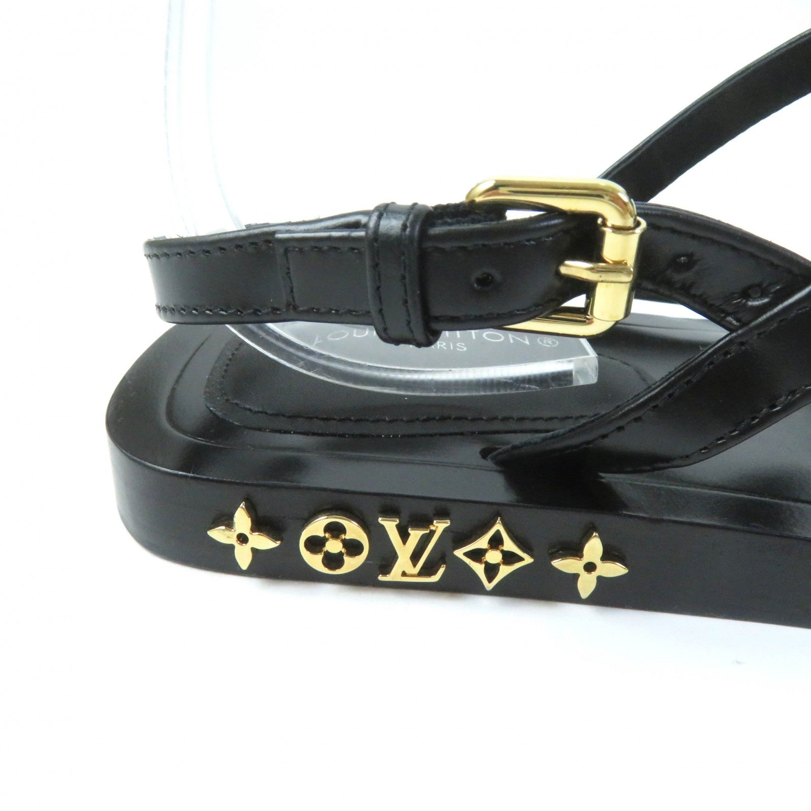 Louis Vuitton Monogram Ankle Strap Flats