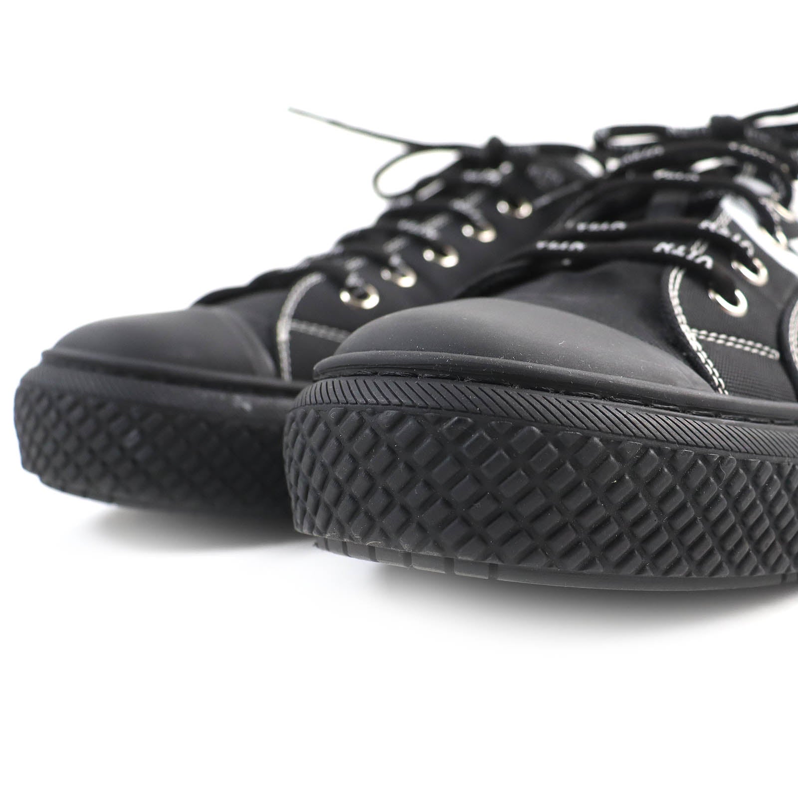 Valentino VLTN Logo Canvas Sneakers Black White