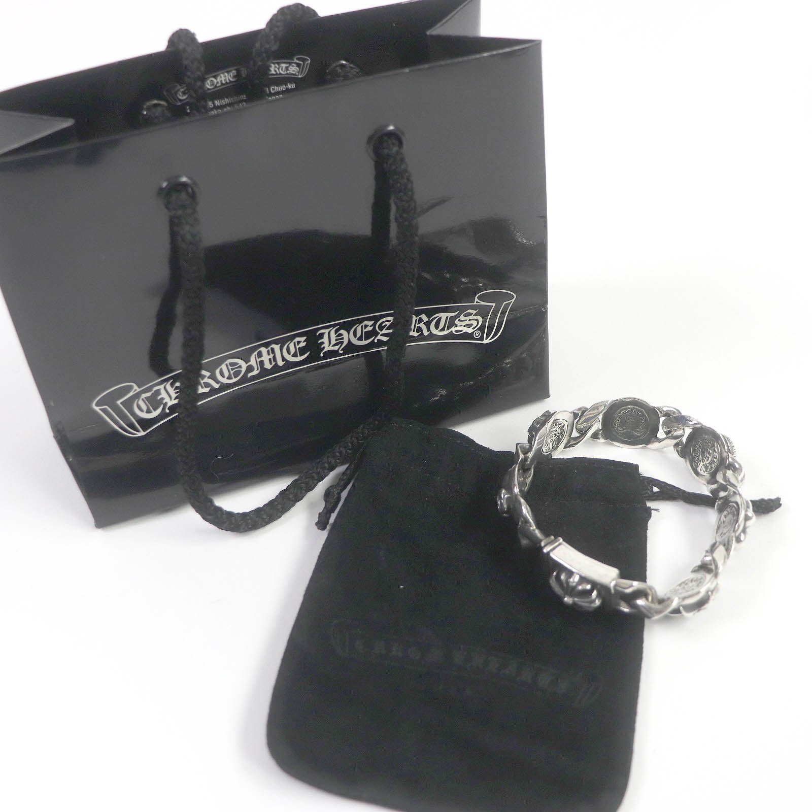 CHROME HEARTS Silver 7 Link Bracelet