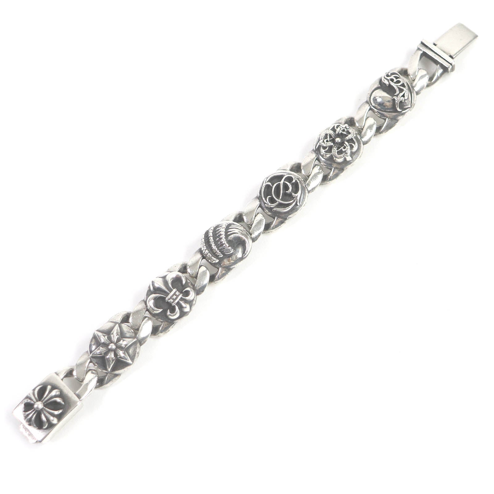 CHROME HEARTS Silver 7 Link Bracelet