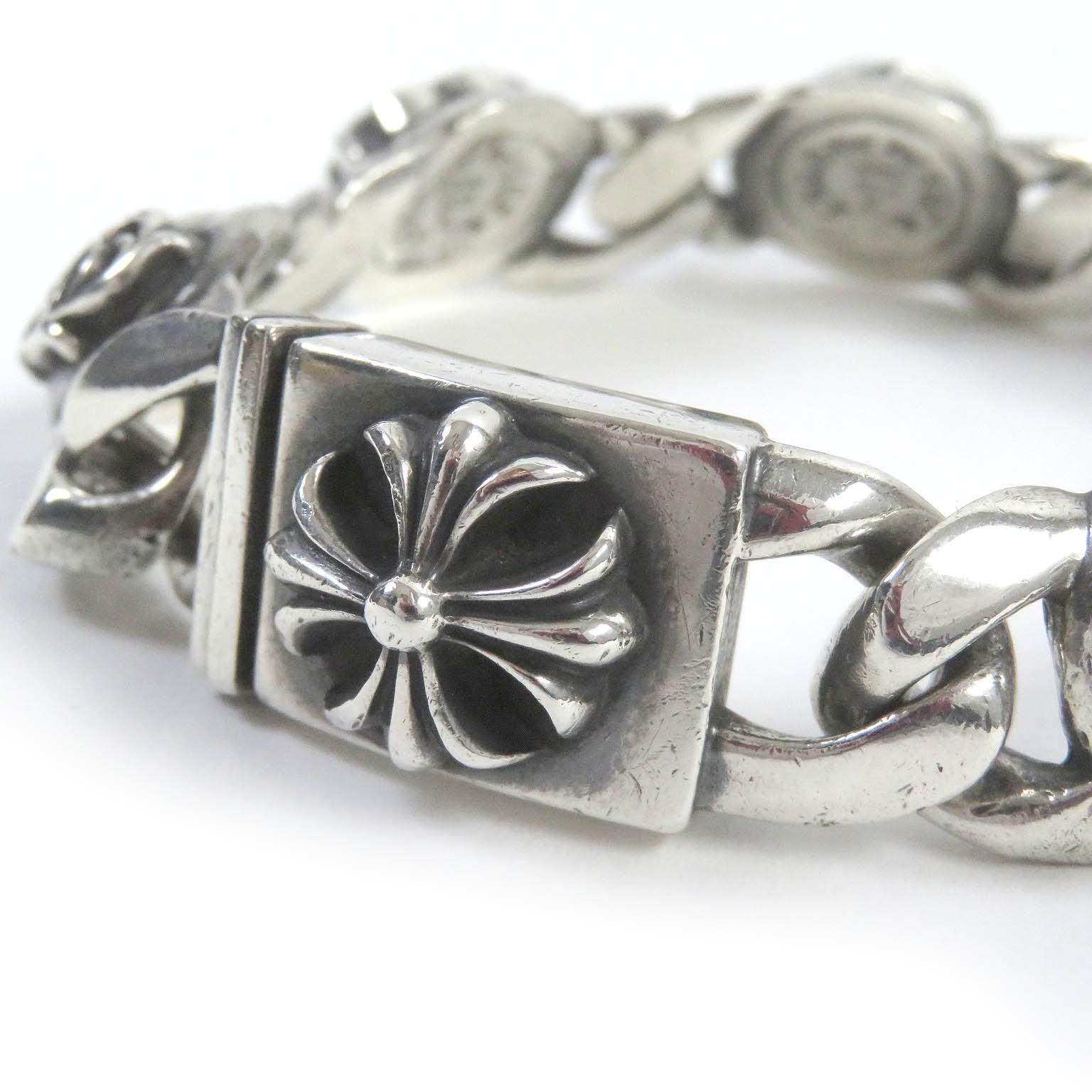 CHROME HEARTS Silver 7 Link Bracelet