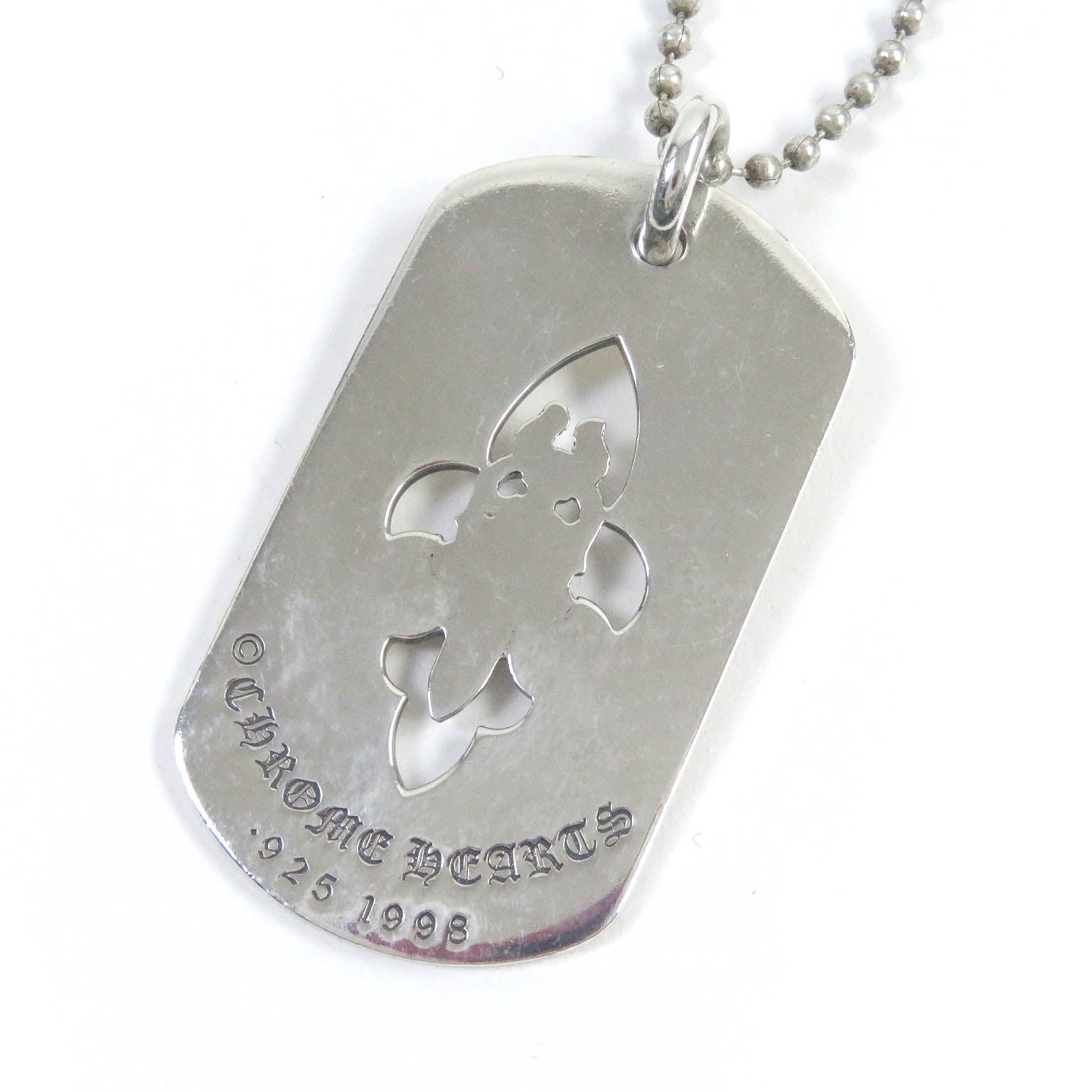 CHROME HEARTS Silver Dagger Dog Tag Necklace