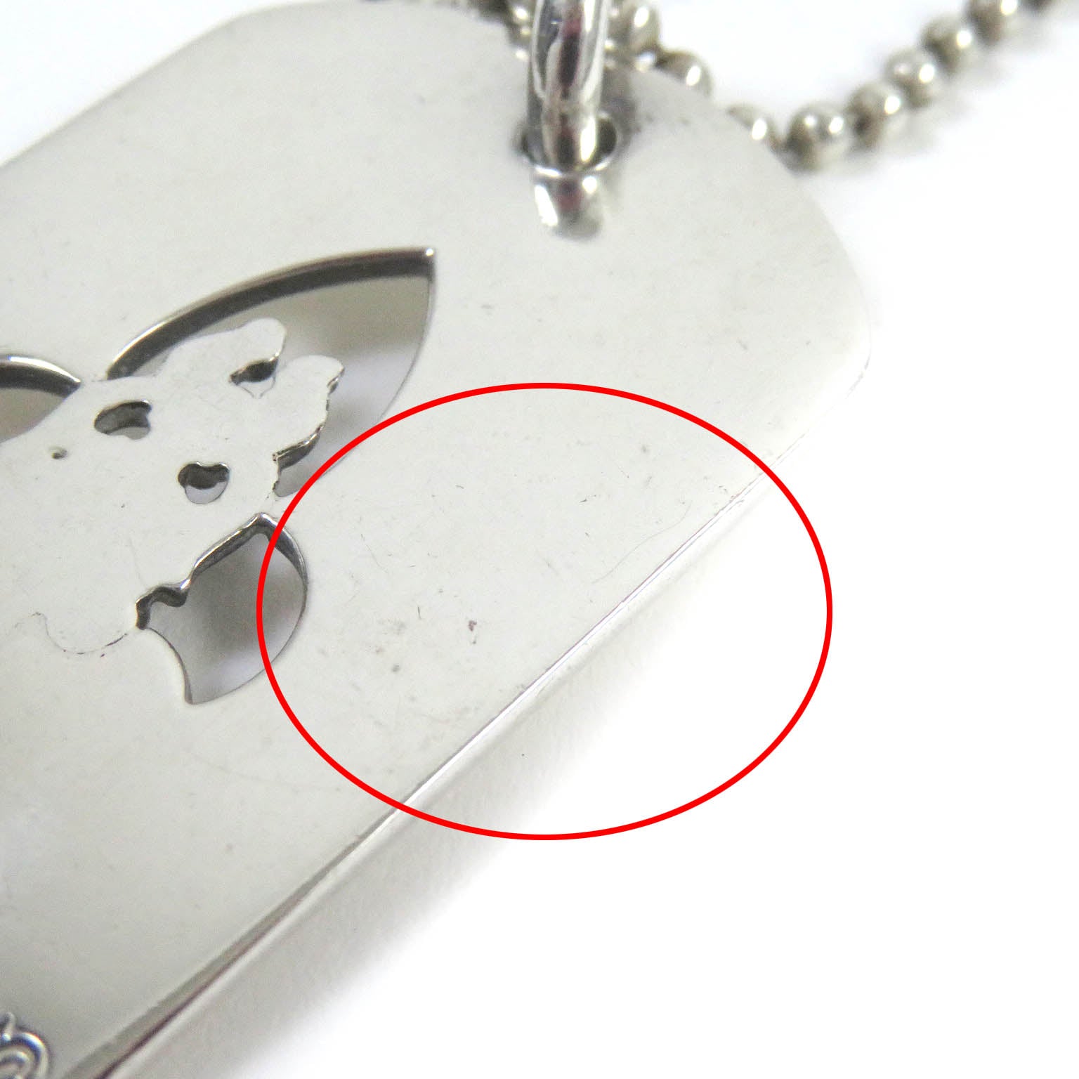 CHROME HEARTS Silver Dagger Dog Tag Necklace