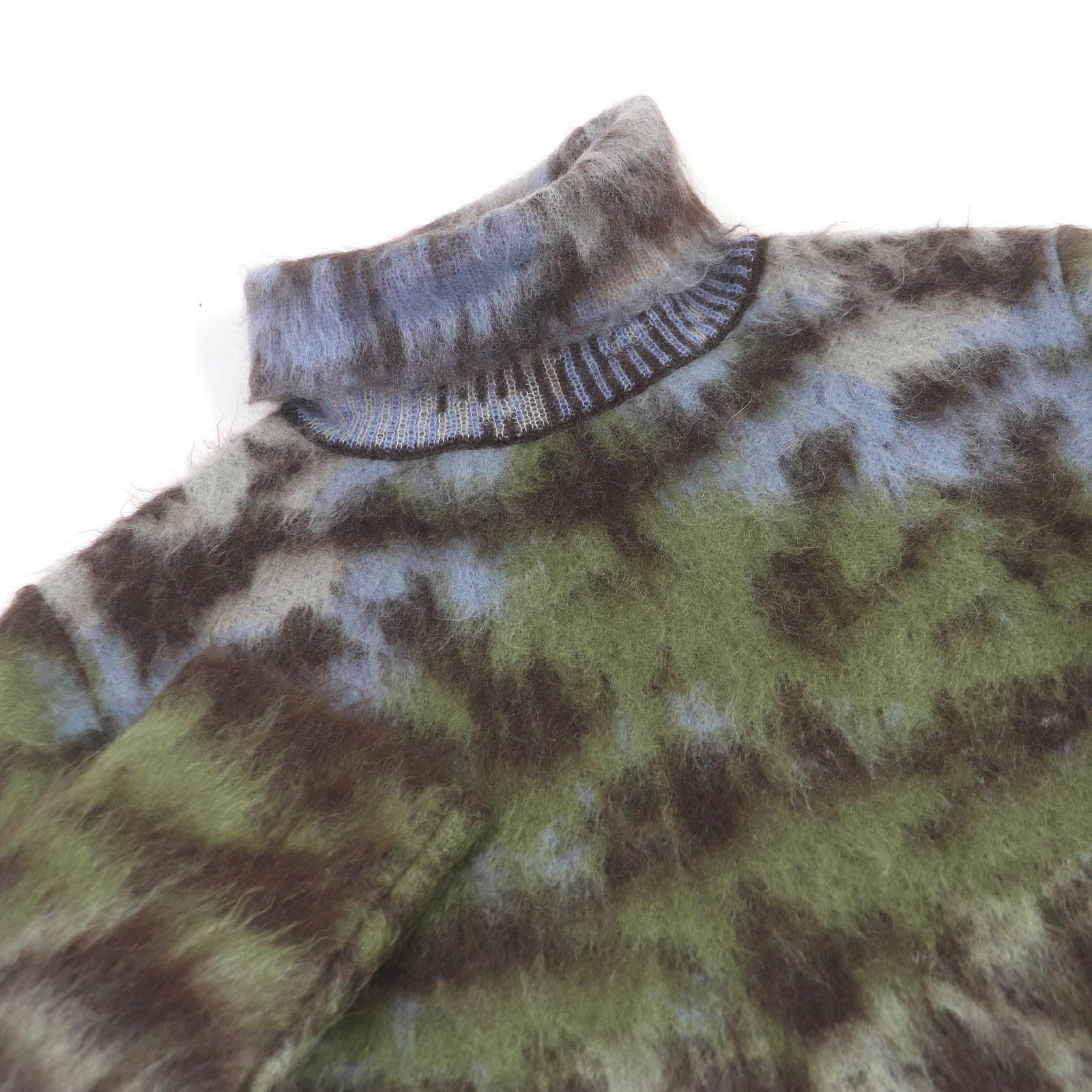 Louis Vuitton Mohair Nylon Logo Turtleneck Sweater M