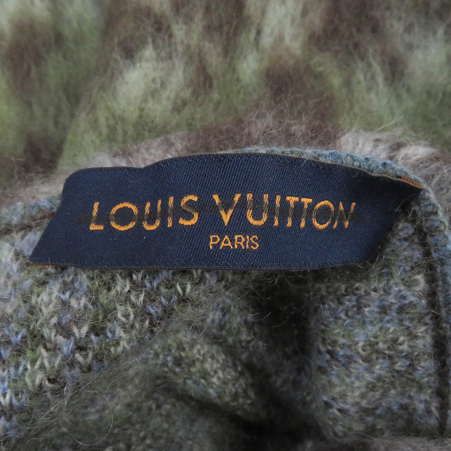 Louis Vuitton Mohair Nylon Logo Turtleneck Sweater M