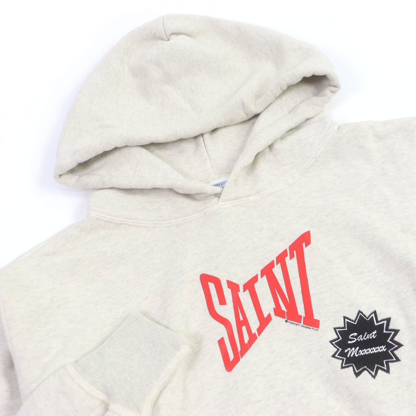 Saint Michael Cotton Logo Hoodie Gray M