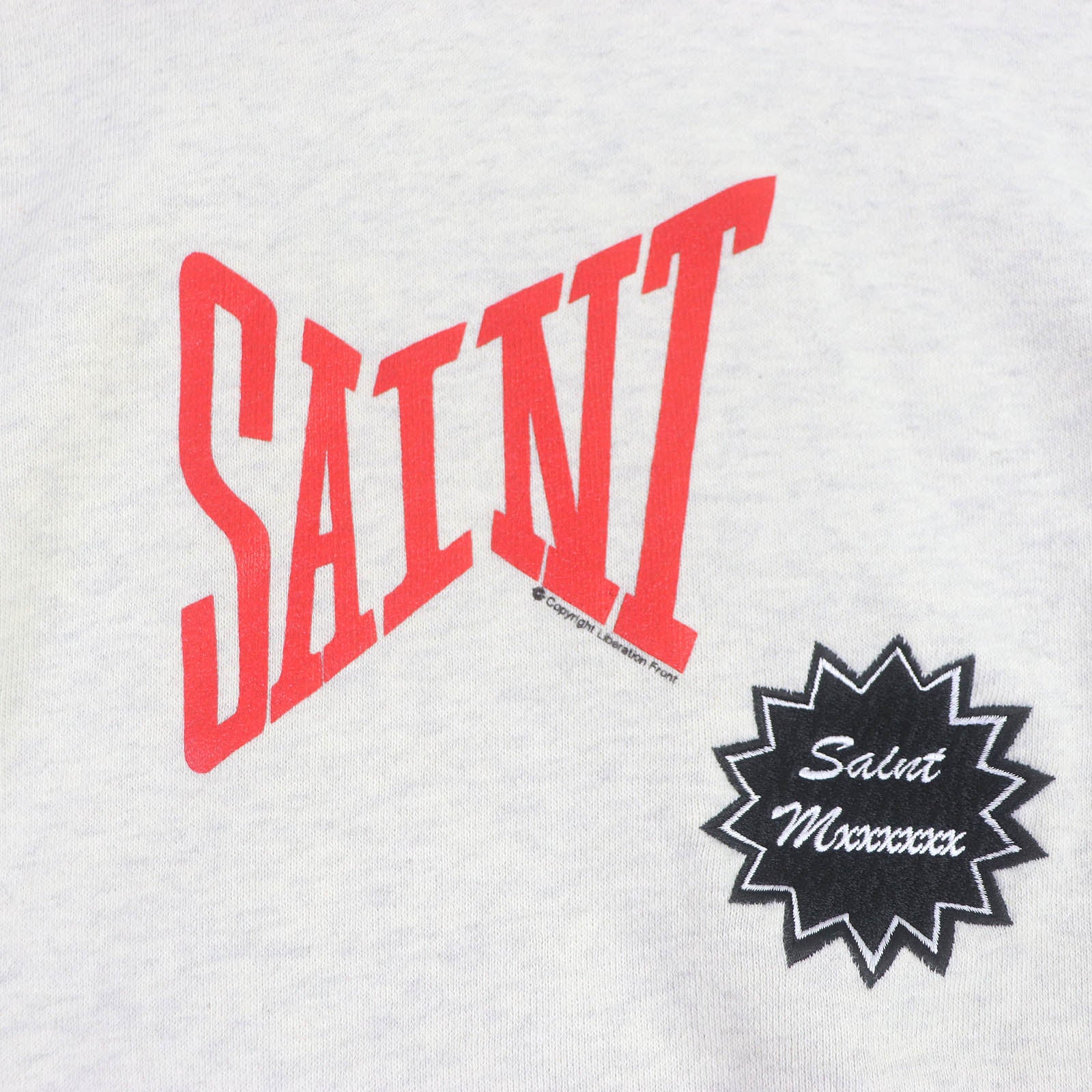 Saint Michael Cotton Logo Hoodie Gray M