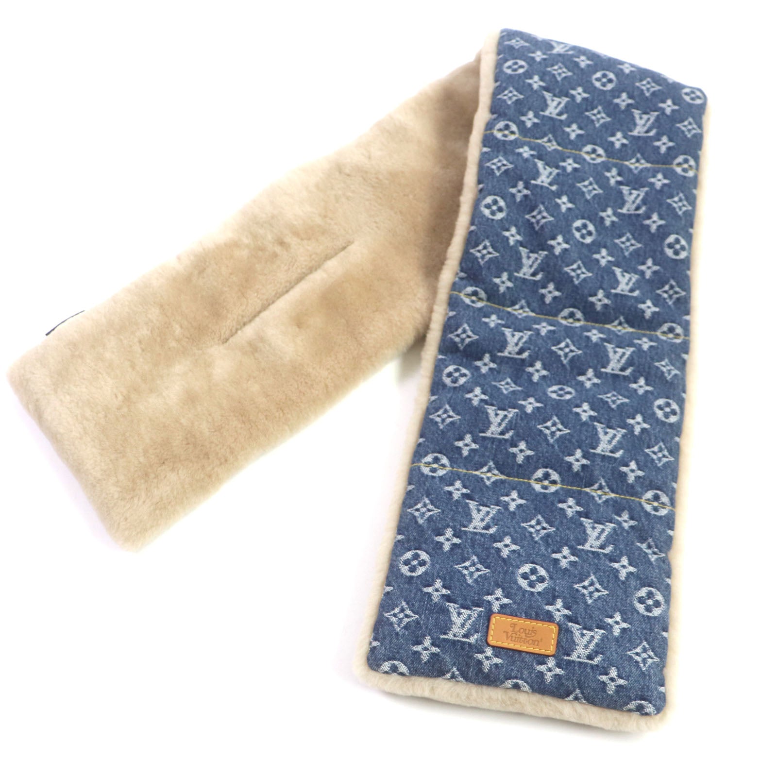 Louis Vuitton NIGO Wool Scarf Blue Beige