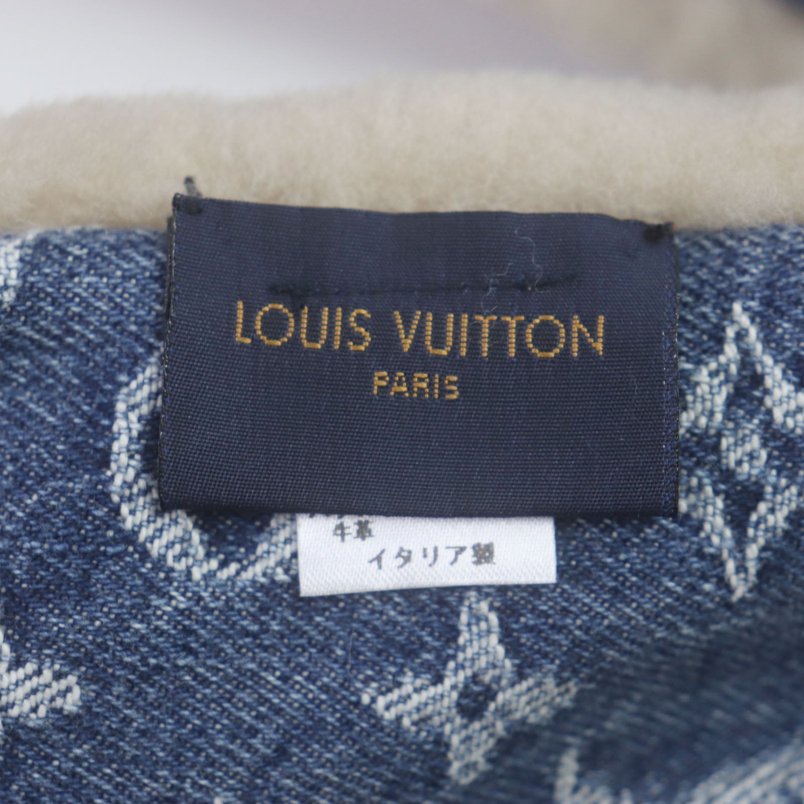 Louis Vuitton NIGO Wool Scarf Blue Beige