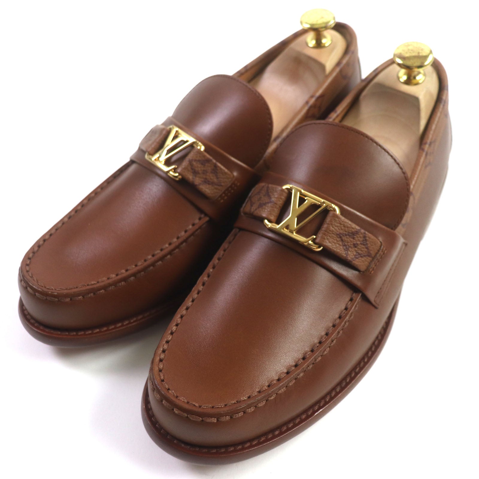 Louis Vuitton Monogram Leather Loafers