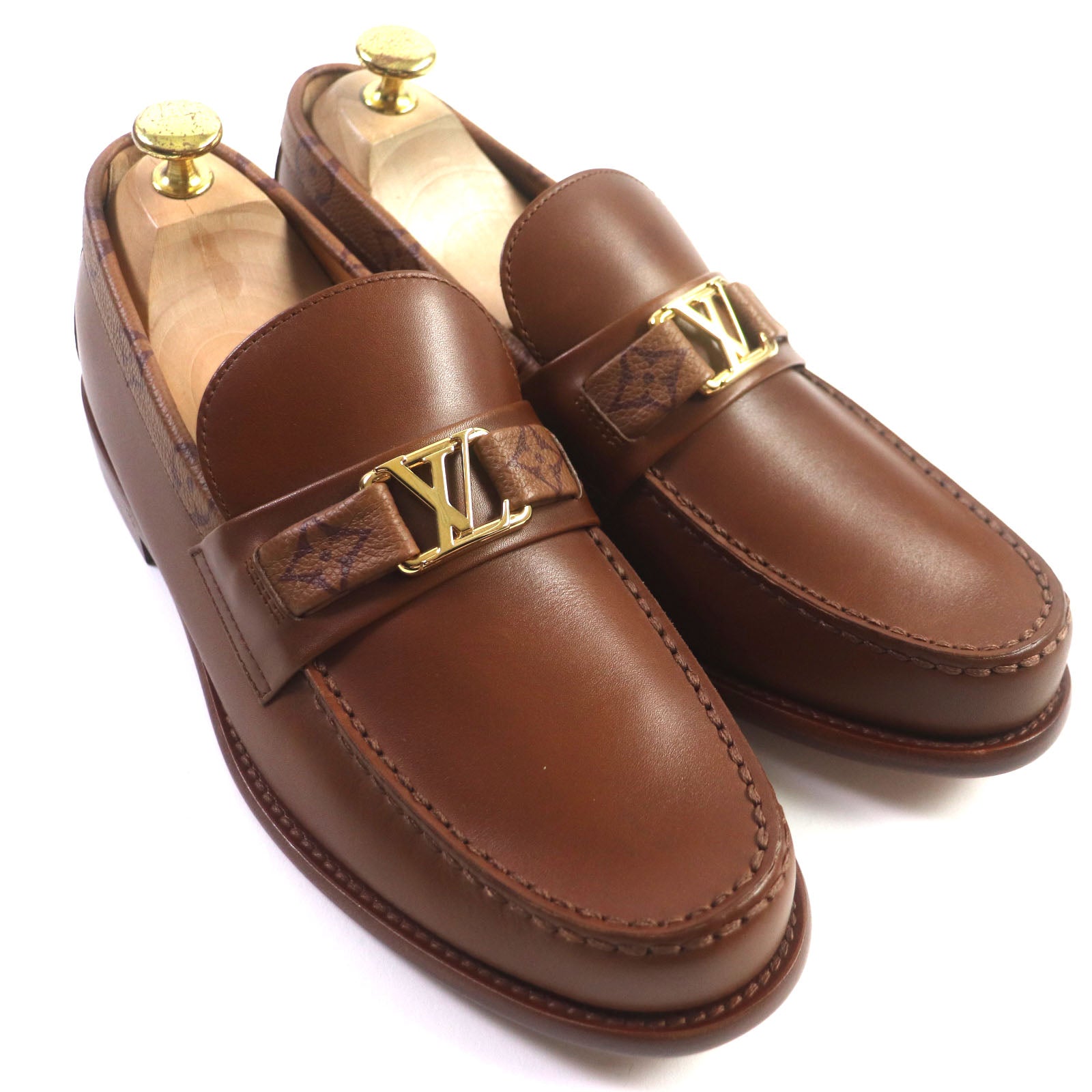 Louis Vuitton Monogram Leather Loafers