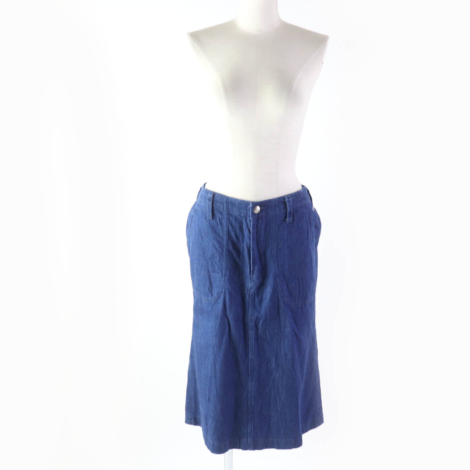 45rpm Cotton Washed Denim Skirt Indigo Women