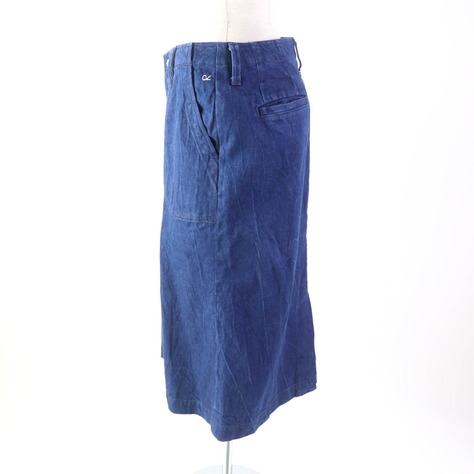 45rpm Cotton Washed Denim Skirt Indigo Women