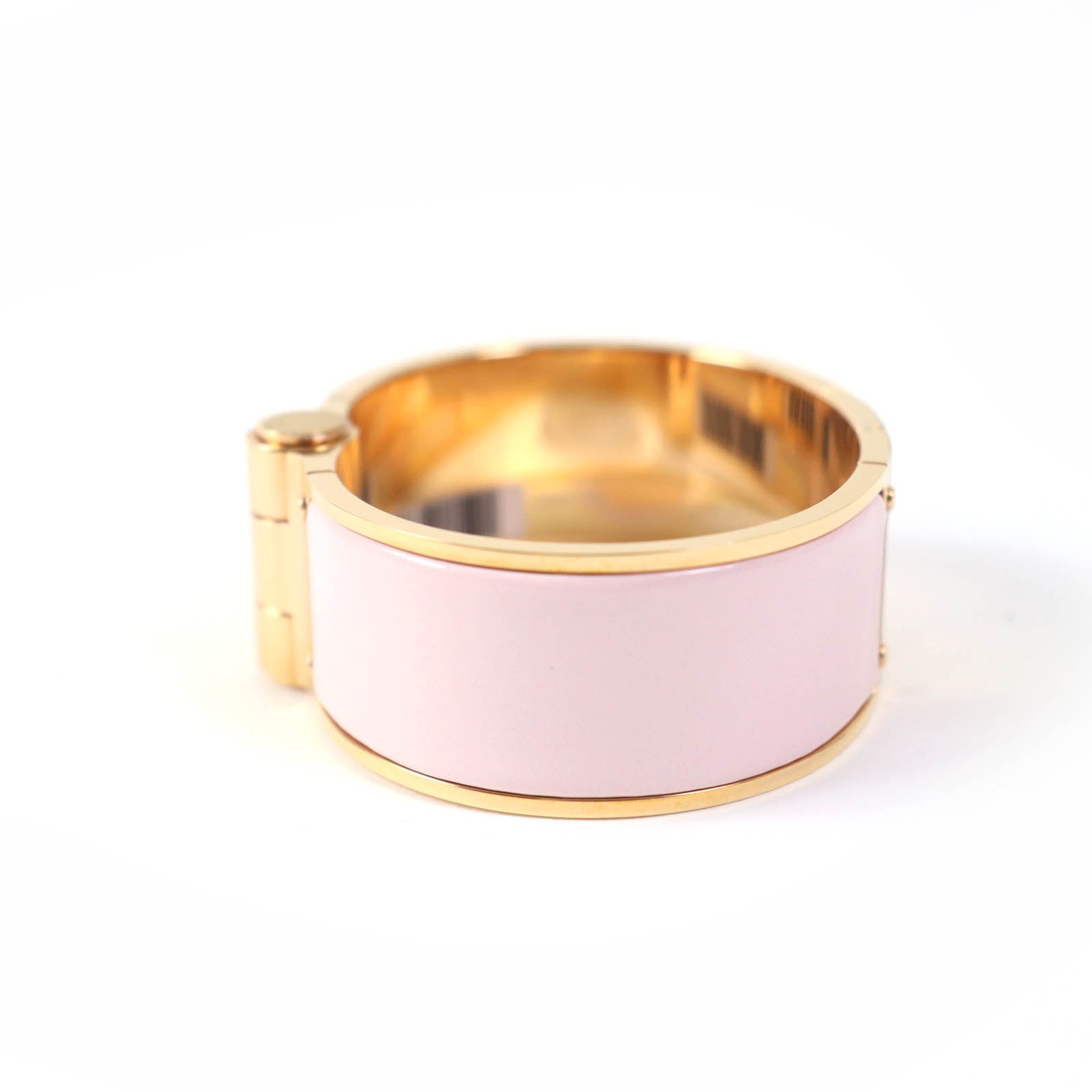 Hermes Charniere GM Bracelet Bangle Pink Gold