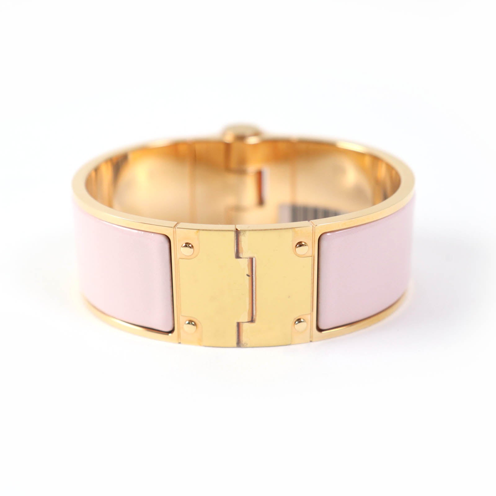 Hermes Charniere GM Bracelet Bangle Pink Gold