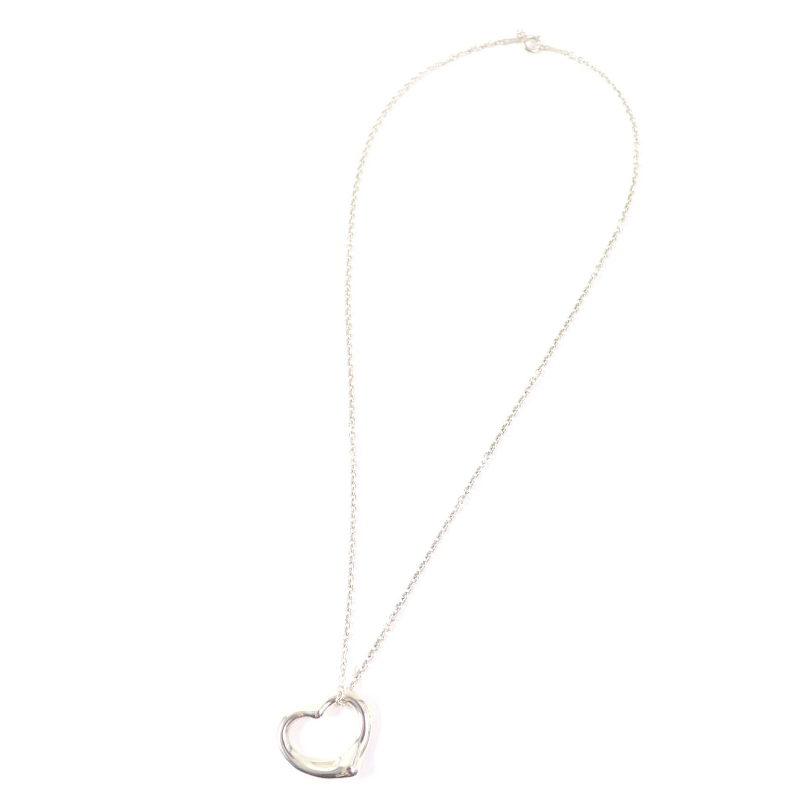 Tiffany & Co Open Heart Pendant Necklace AG925