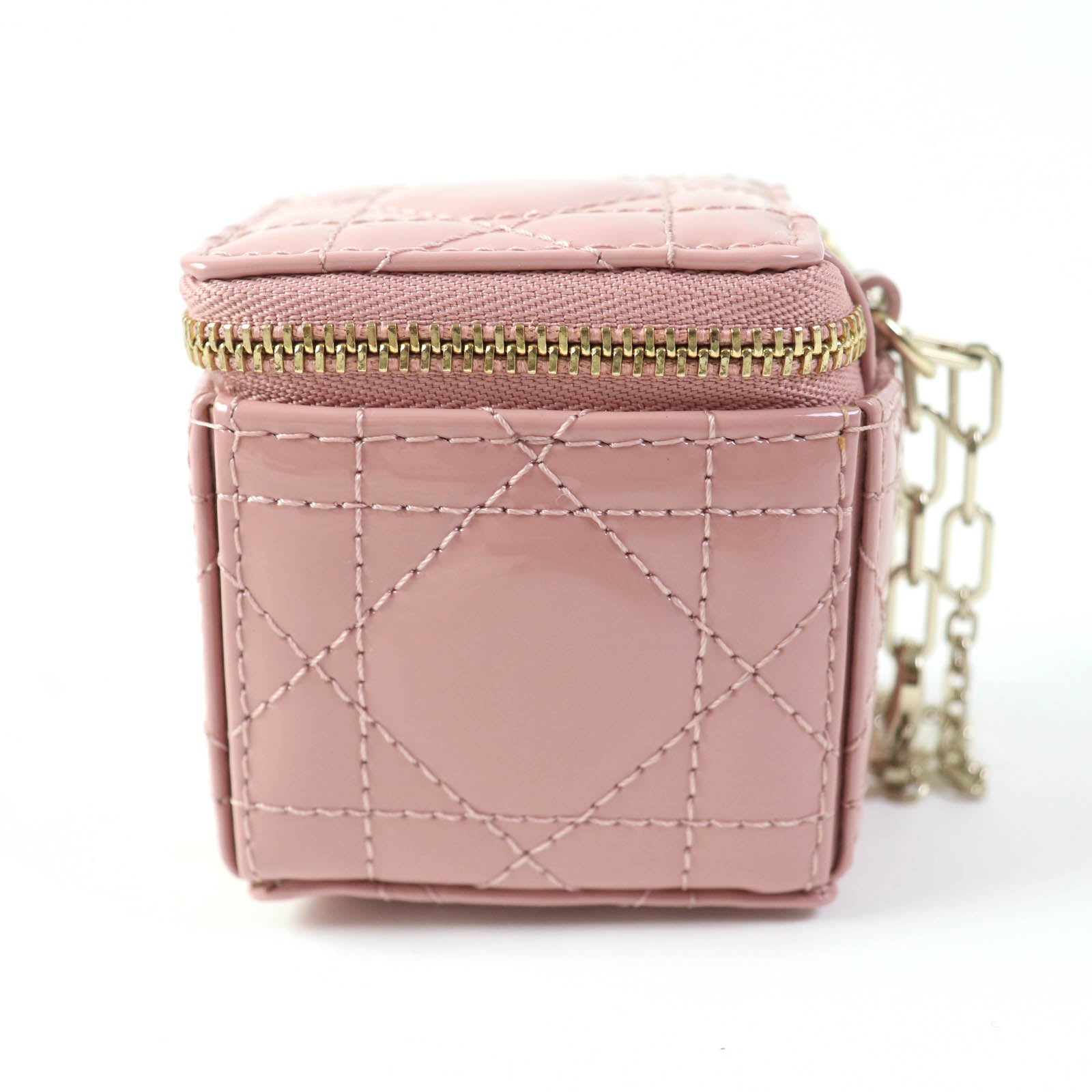 Dior Lady Dior Cube Micro Logo Charm Pouch