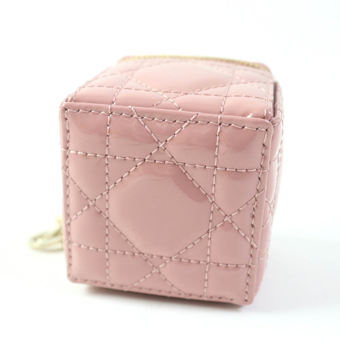 Dior Lady Dior Cube Micro Logo Charm Pouch