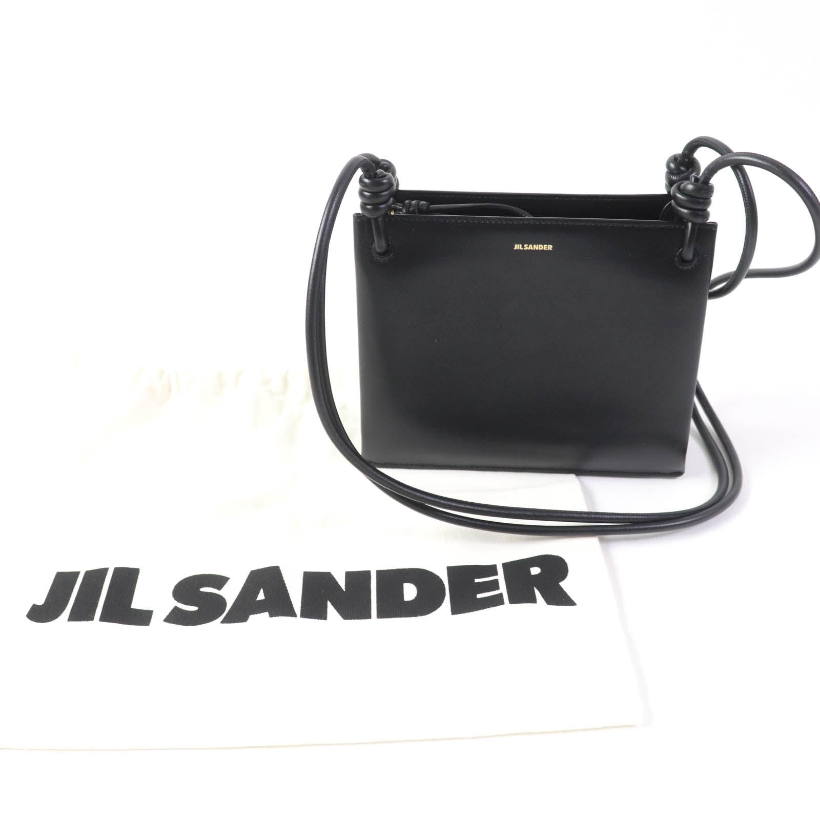 JIL SANDER Leather Crossbody Bag Black