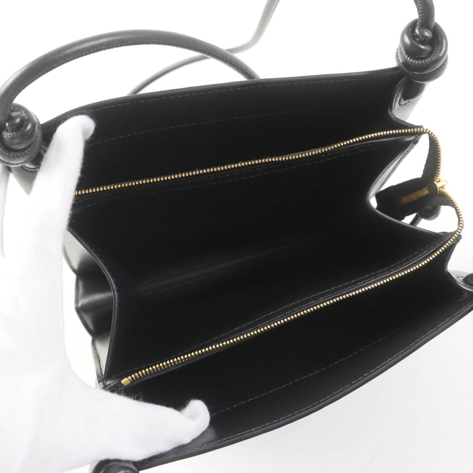 JIL SANDER Leather Crossbody Bag Black