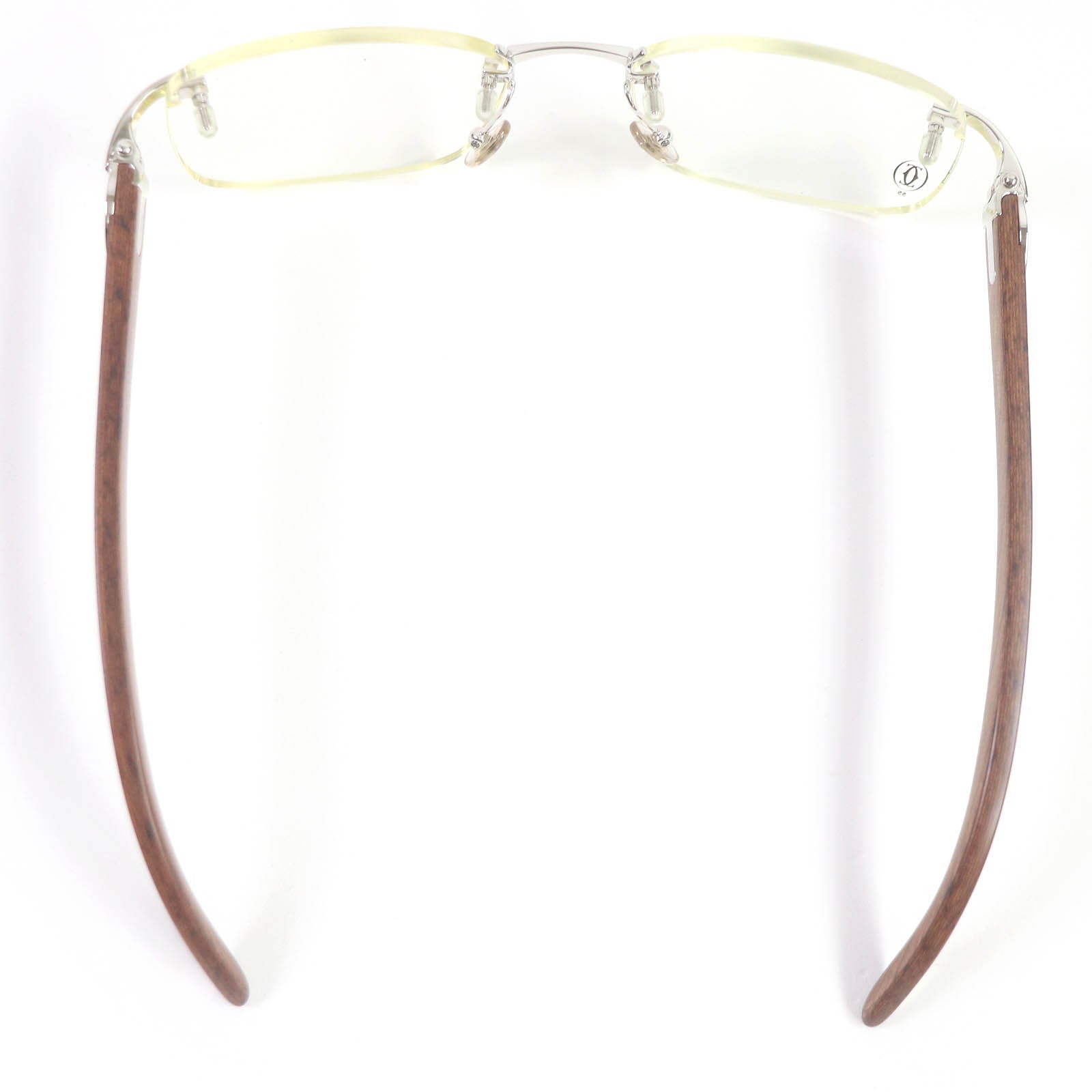 Cartier Rimless Wooden Temple Glasses