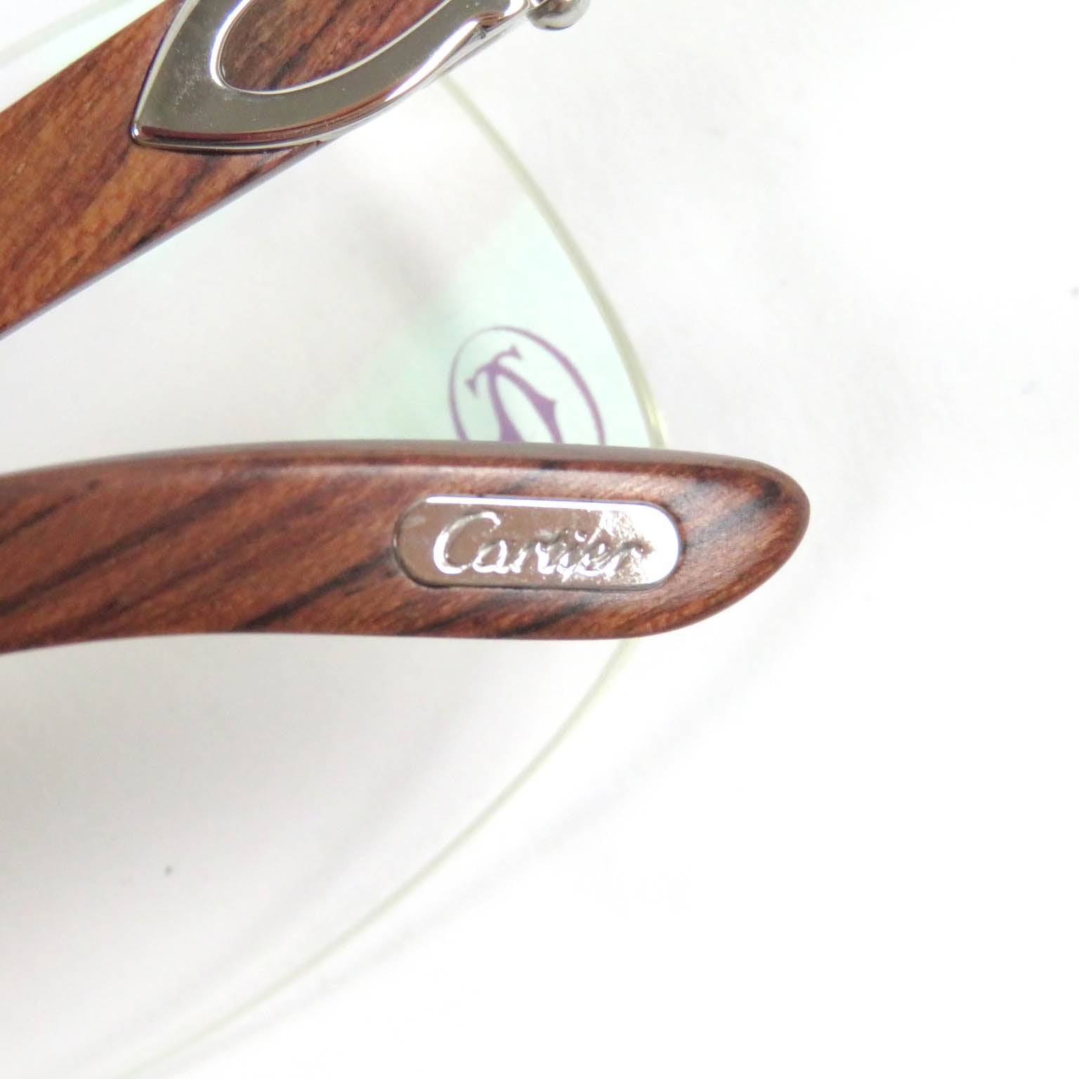 Cartier Rimless Wooden Temple Glasses