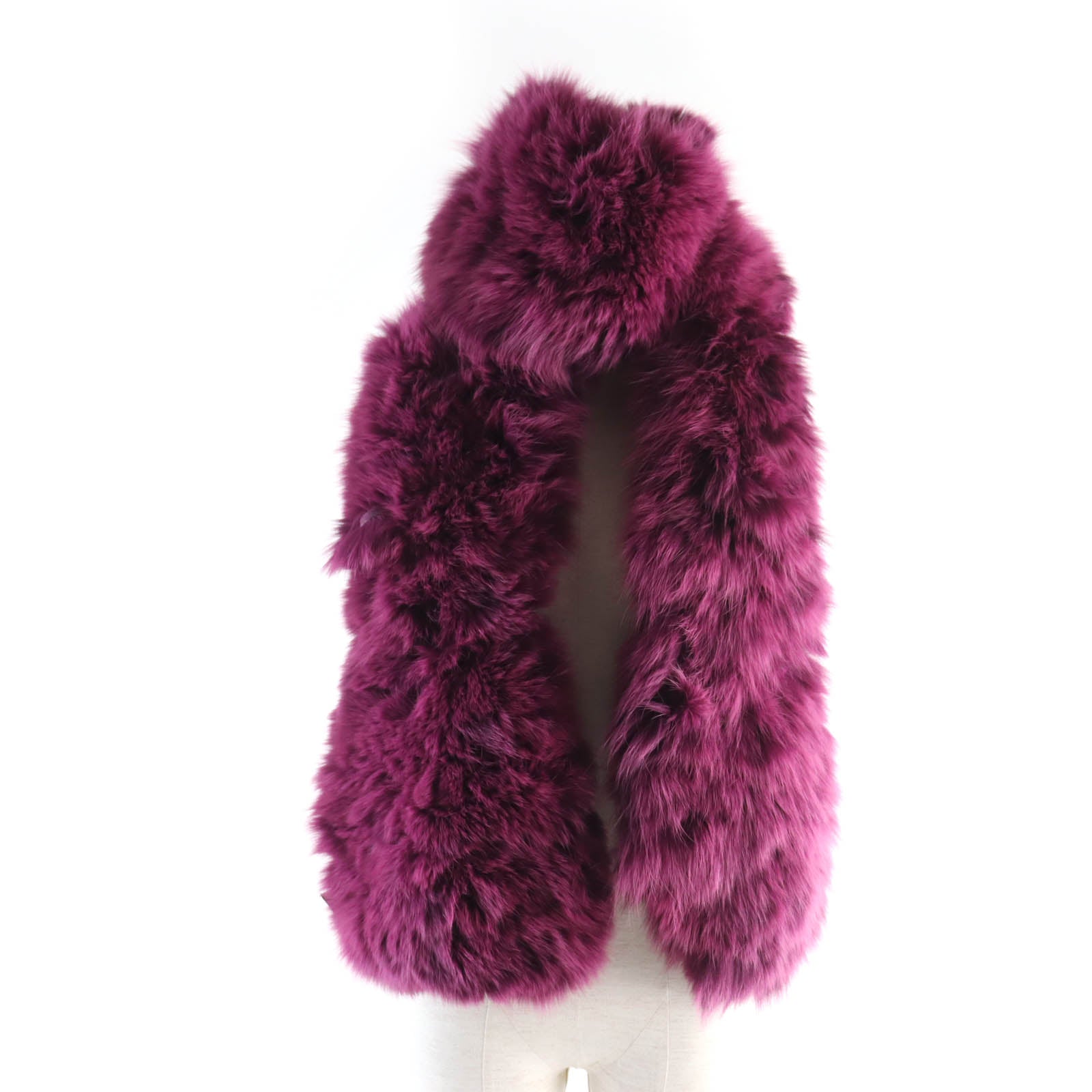 LOEWE Fox Fur Shawl Purple Women