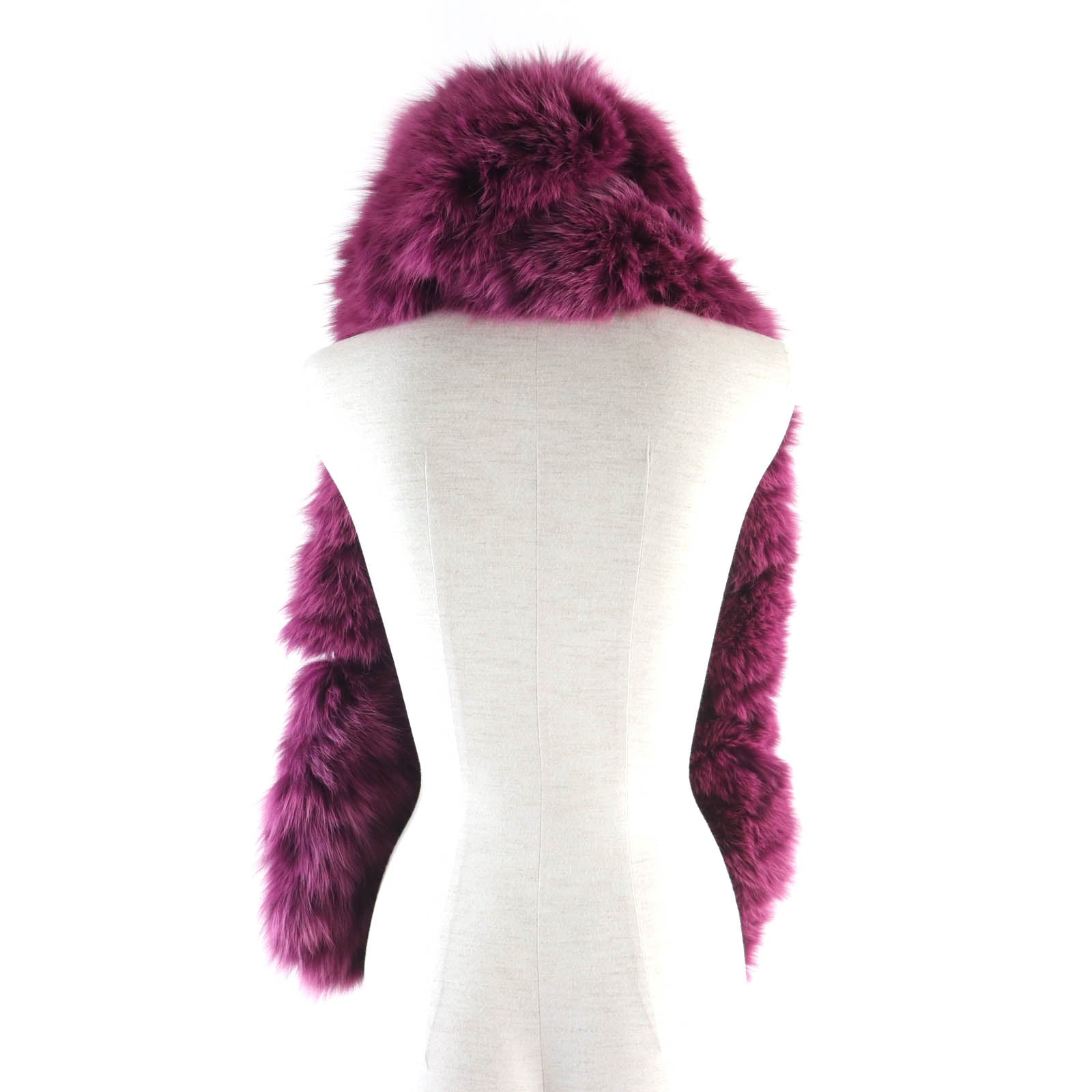 LOEWE Fox Fur Shawl Purple Women