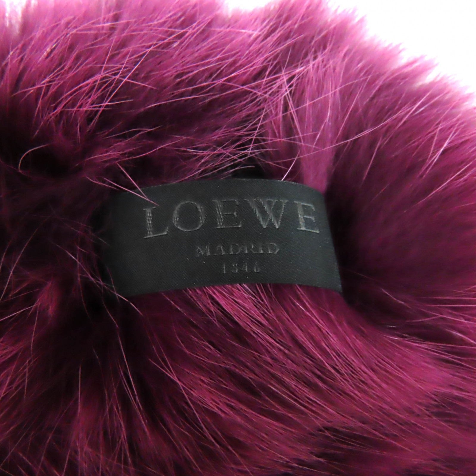 LOEWE Fox Fur Shawl Purple Women