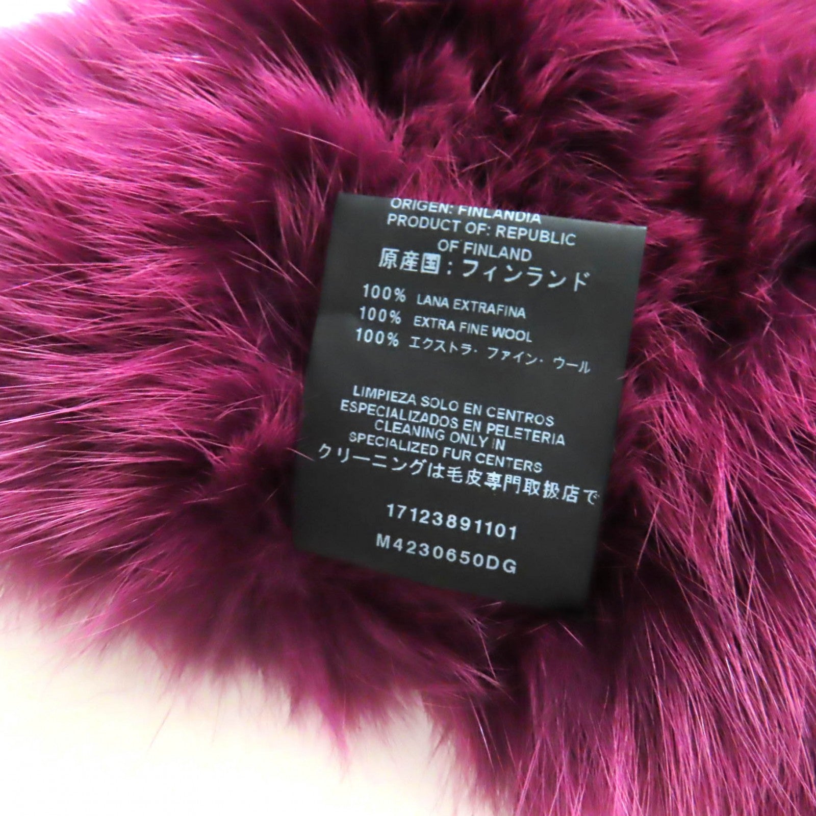 LOEWE Fox Fur Shawl Purple Women