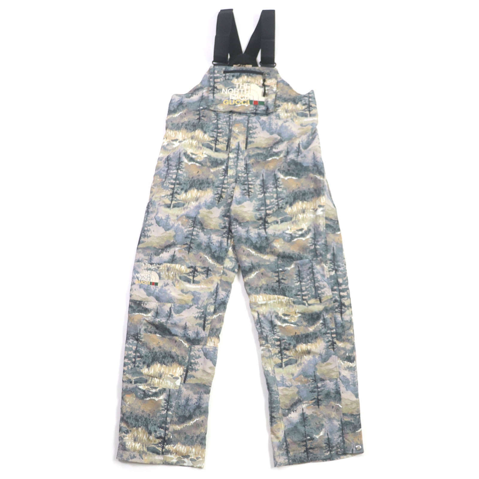 Gucci Nylon Forest Print Logo Overalls Multicolor L