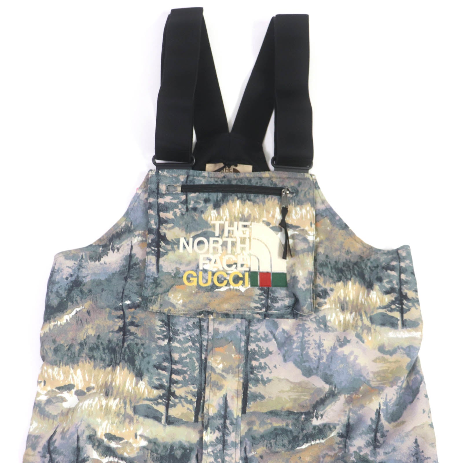 Gucci Nylon Forest Print Logo Overalls Multicolor L