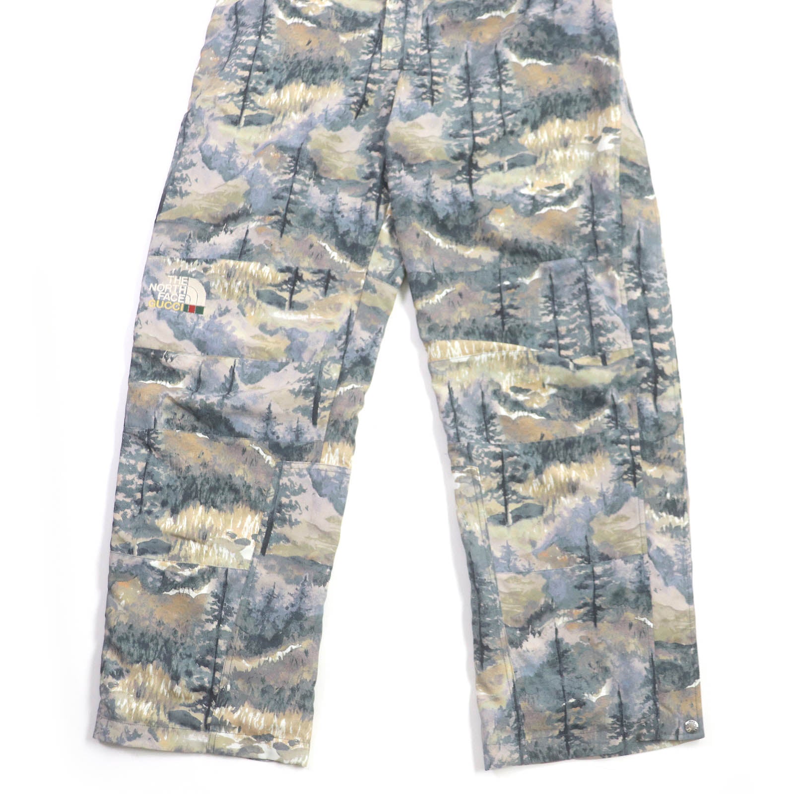 Gucci Nylon Forest Print Logo Overalls Multicolor L