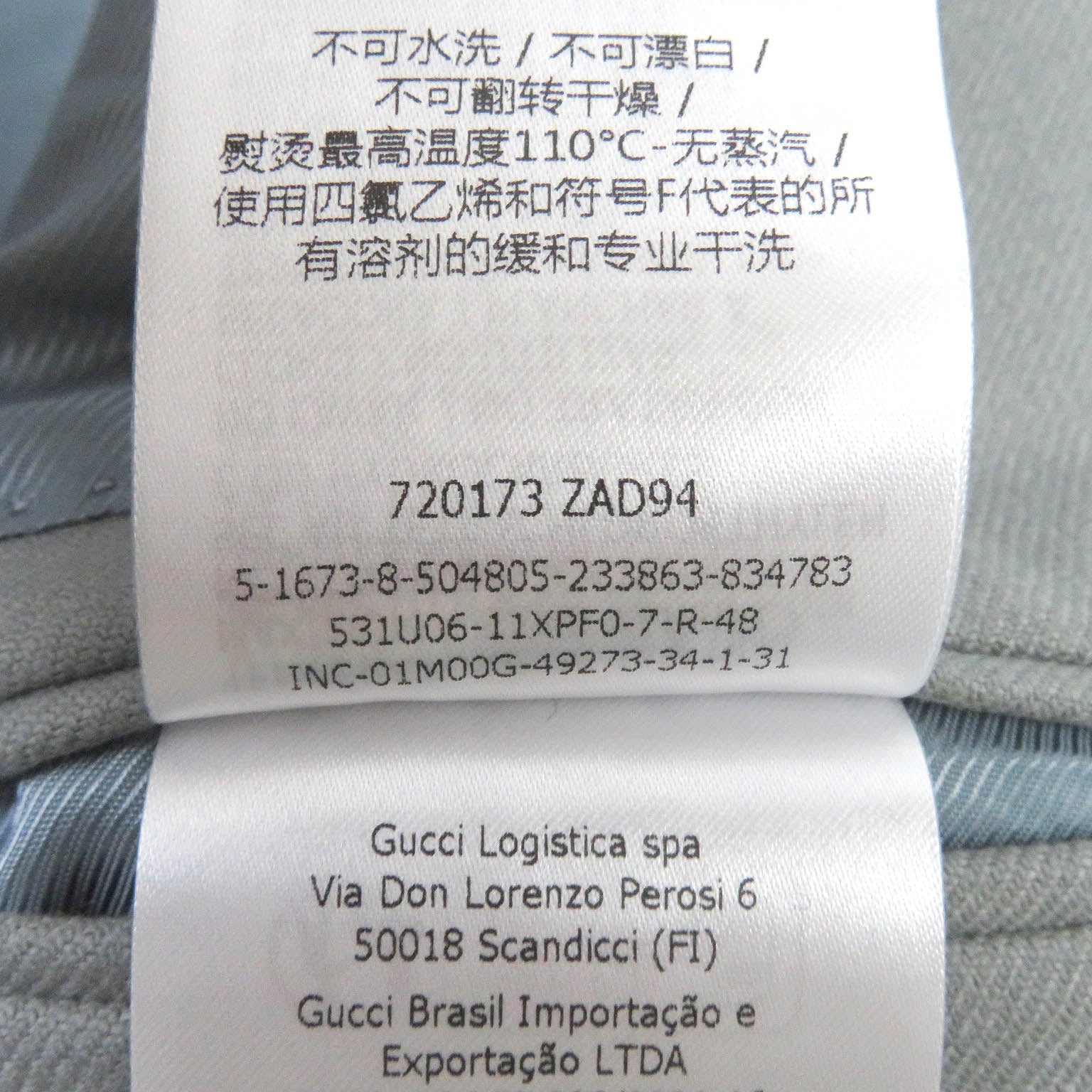 GUCCI Wool Rayon Double-Breasted Jacket