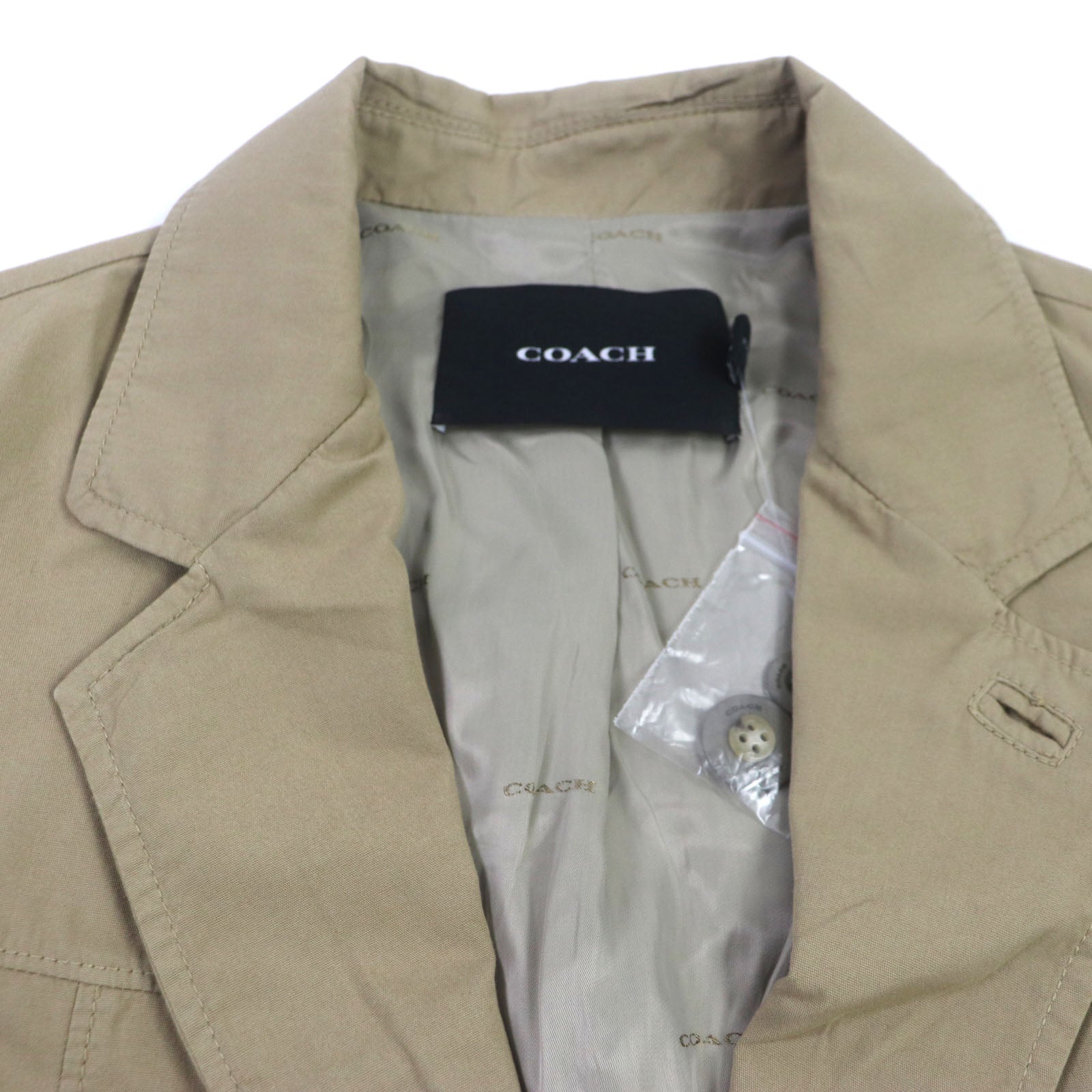 COACH Casual Lightweight Blazer Beige M