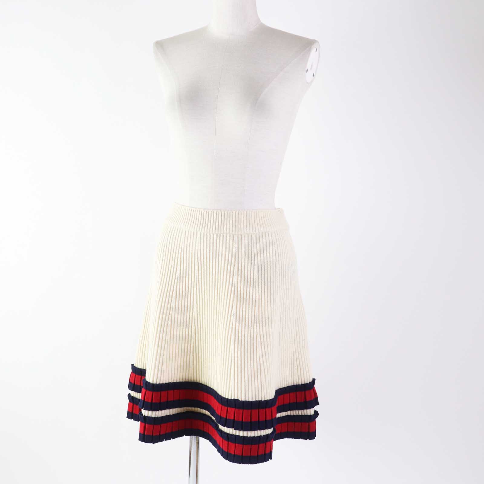 Gucci Wool Knit Pleated Skirt Women