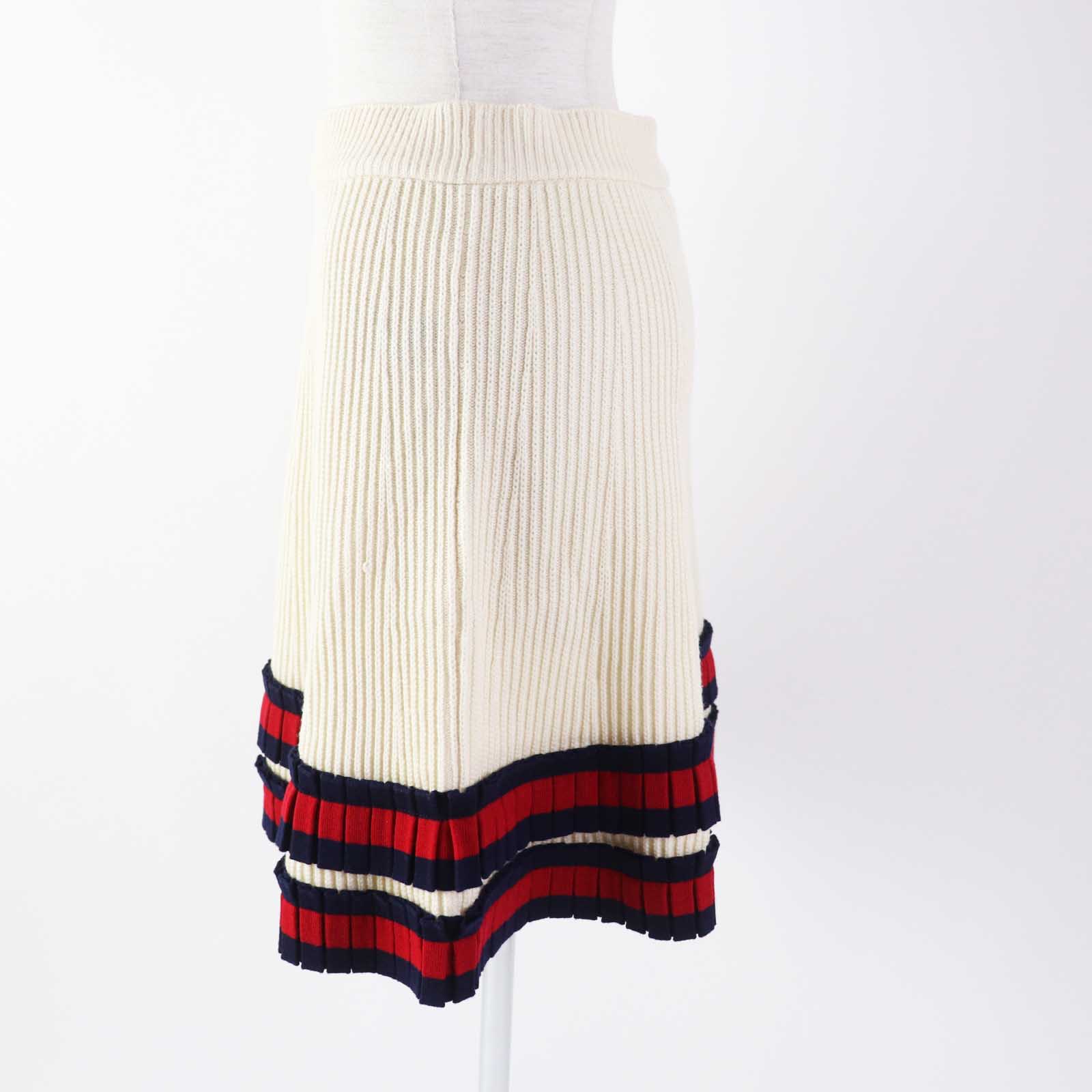 Gucci Wool Knit Pleated Skirt Women