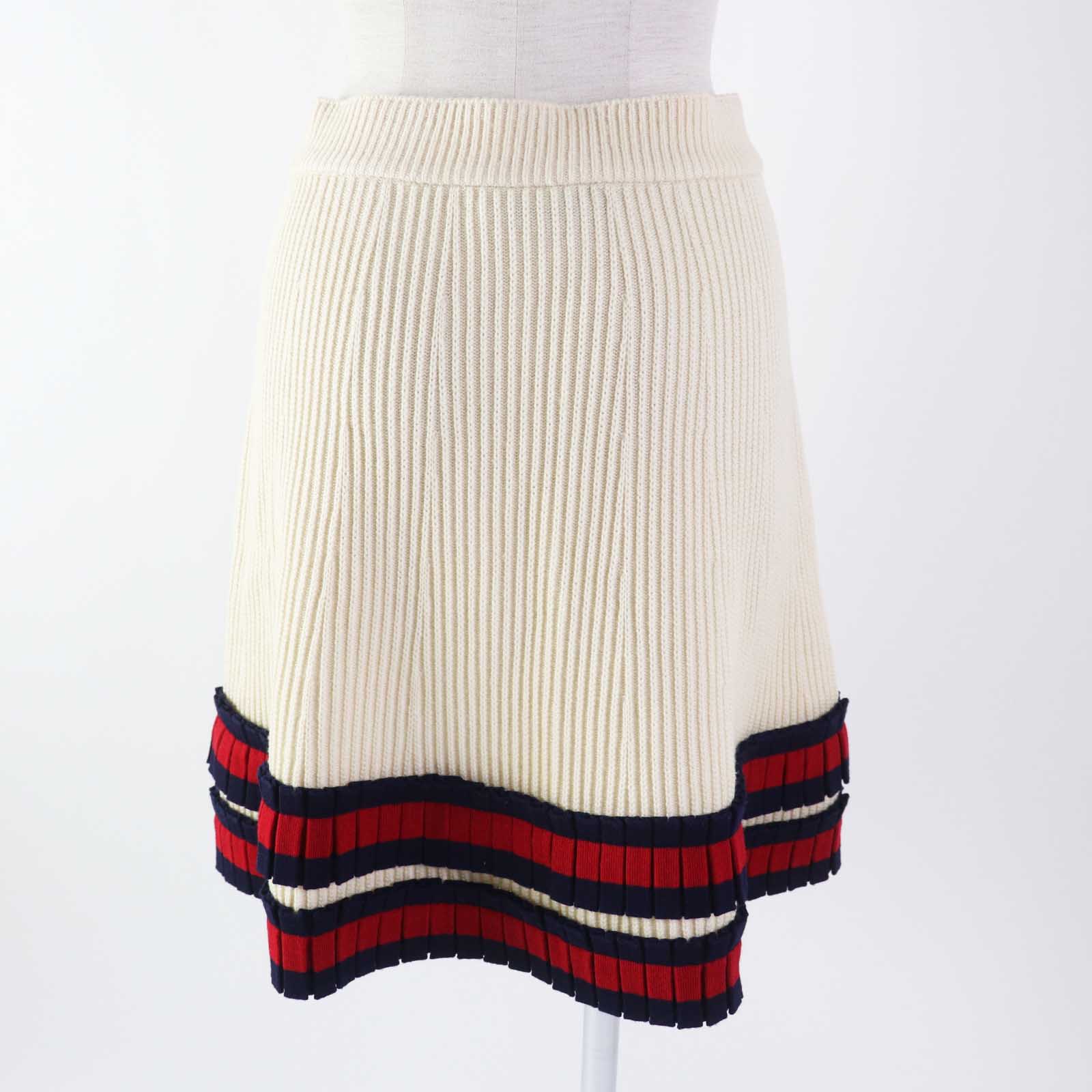 Gucci Wool Knit Pleated Skirt Women