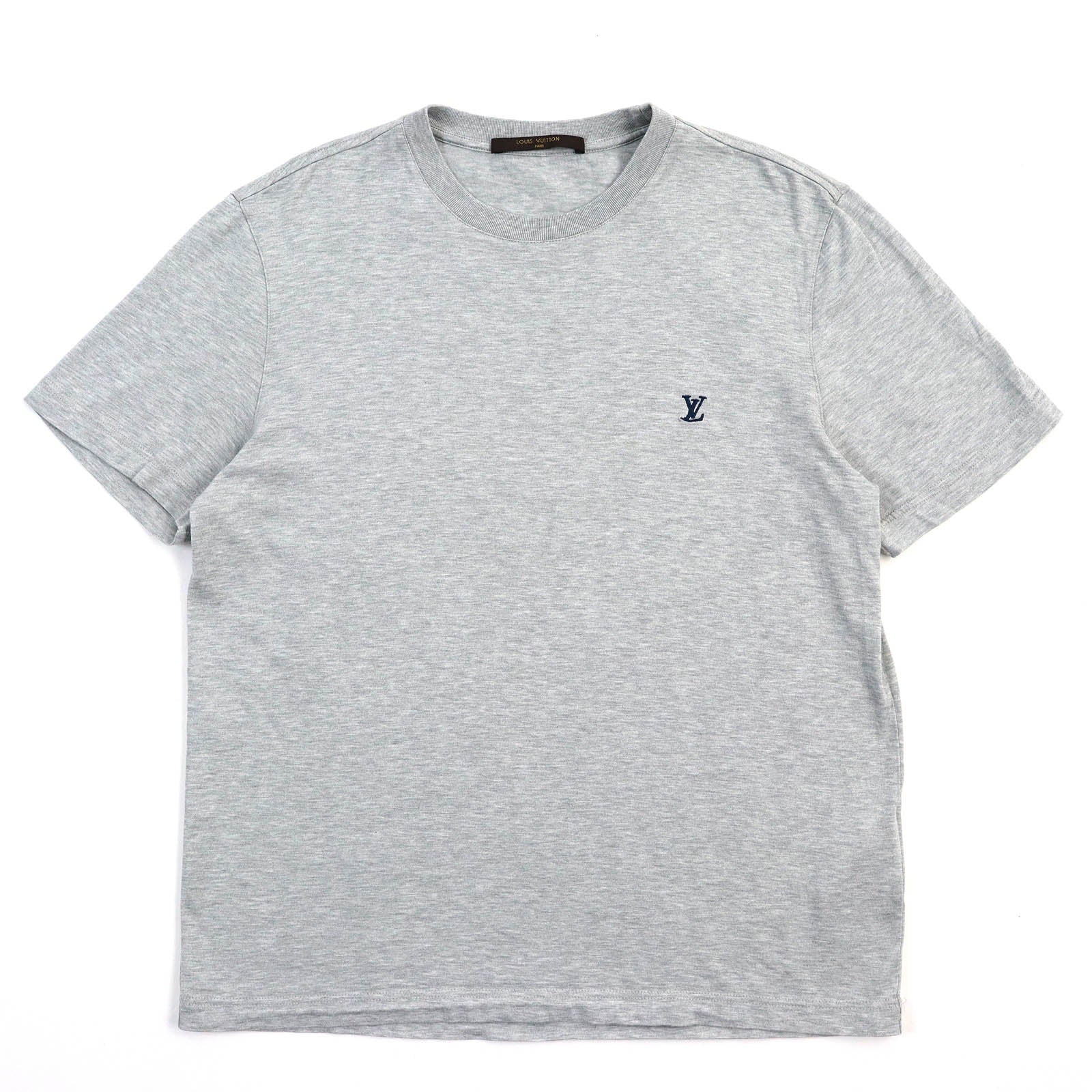 Louis Vuitton Logo Embroidery T-shirt Gray S