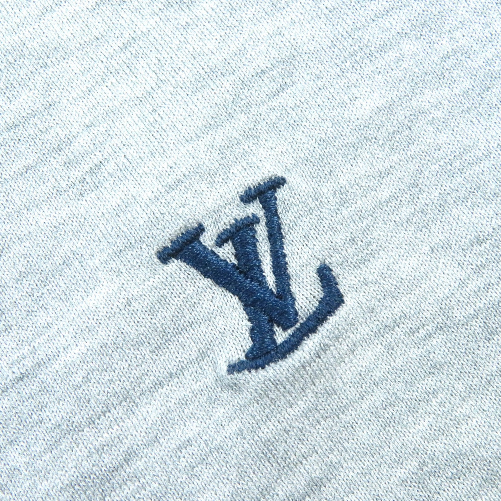 Louis Vuitton Logo Embroidery T-shirt Gray S