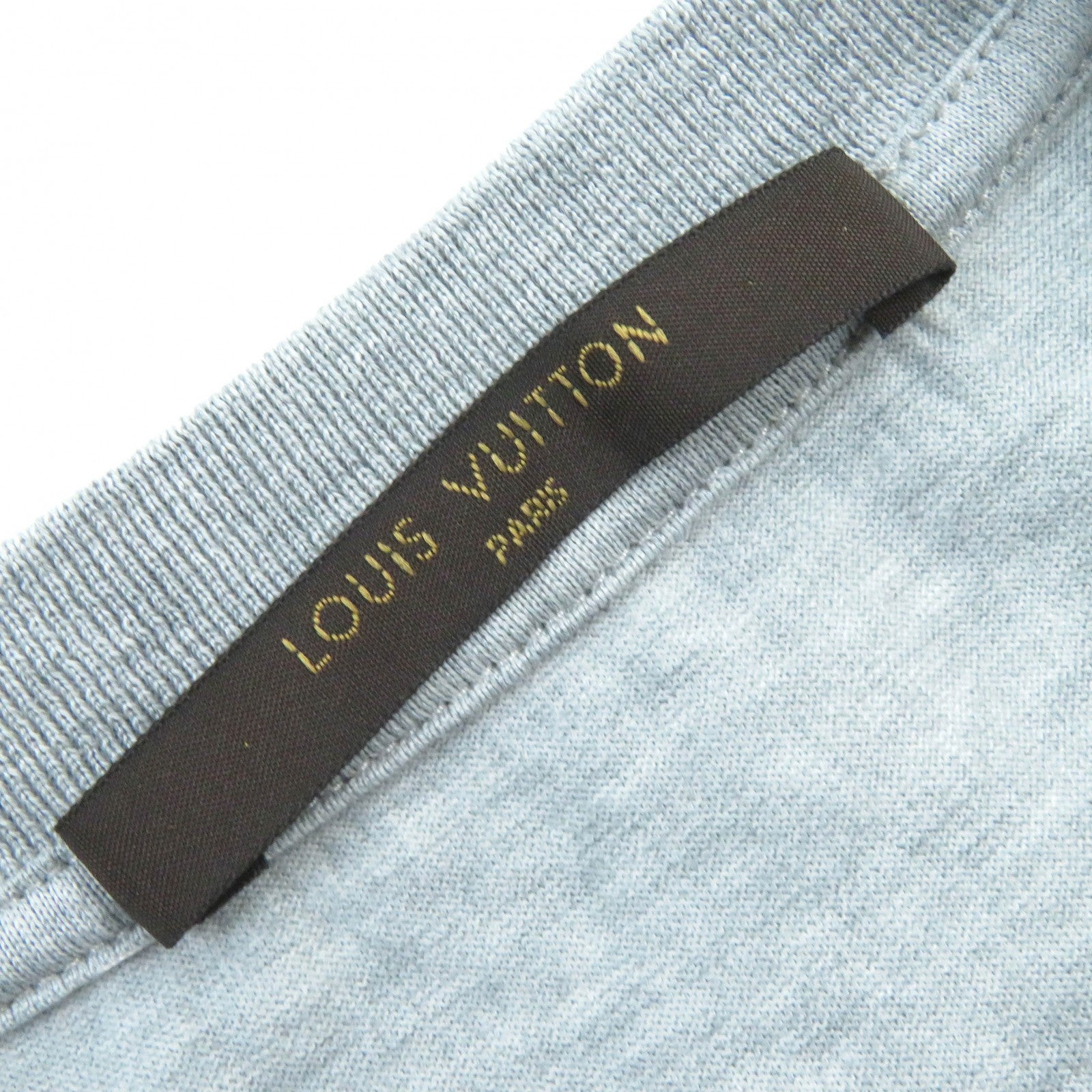 Louis Vuitton Logo Embroidery T-shirt Gray S