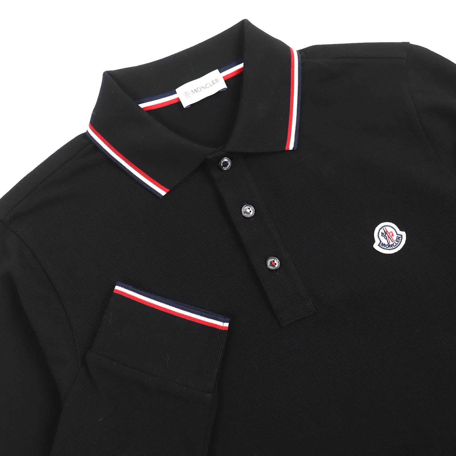 Moncler Cotton Polo Shirt Black S