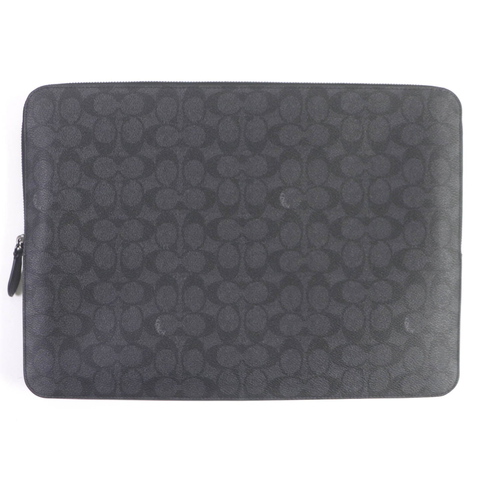 COACH Zip Around Laptop Case Leather Clutch