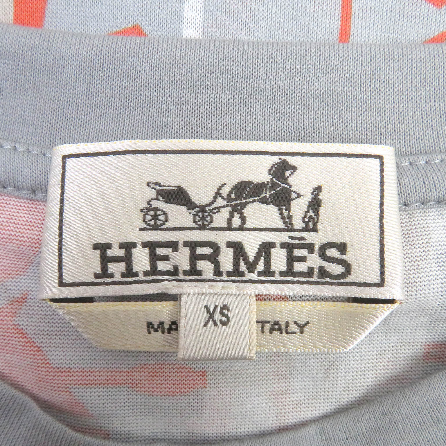 Hermes Horse Print Crew Neck T-Shirt XS