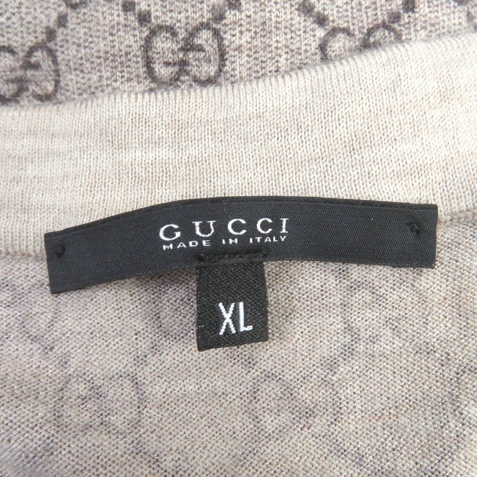 Gucci Cashmere GG Logo Cardigan Beige XL